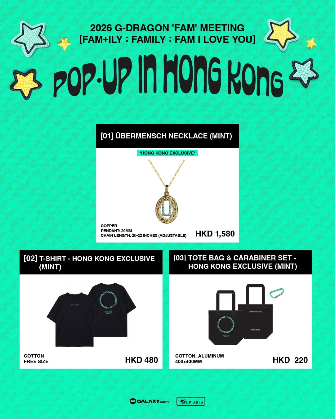 G-DRAGON ‘FAM’ MEETING POP-UP IN HONG KONG