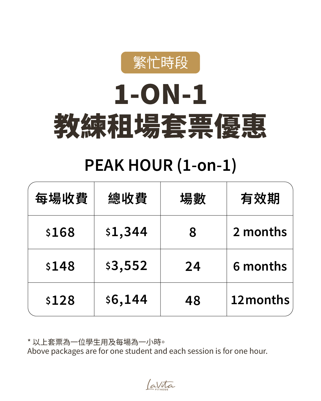 LaVita Fitness 火炭教練租場服務