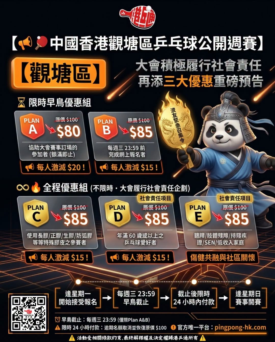 中國香港觀塘區乒乓球公開週賽第四回