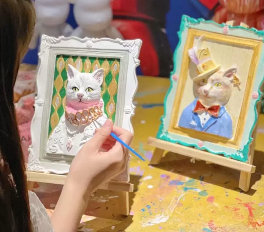 3D貓貓浮雕畫彩繪工作坊