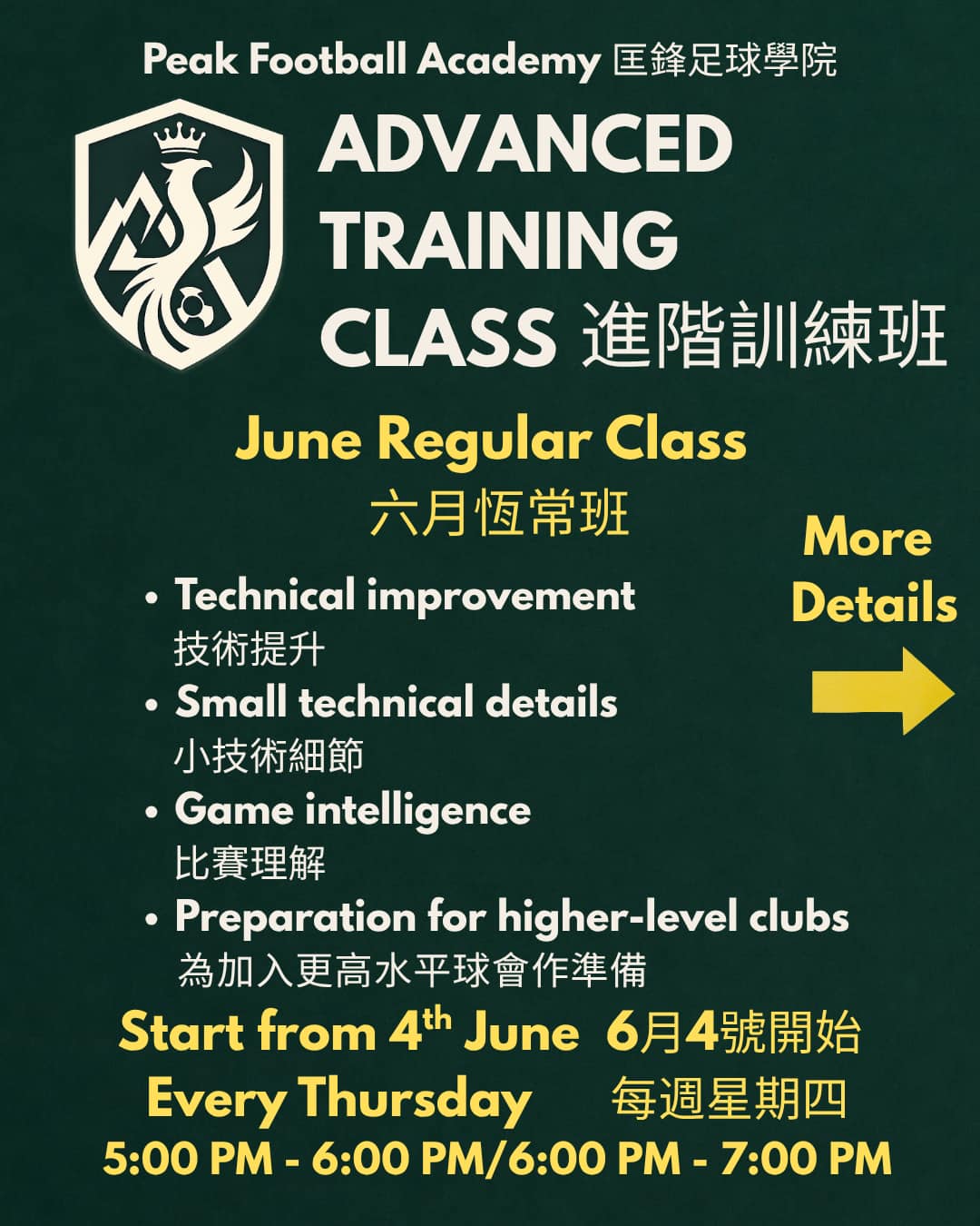 Advanced Training Class 進階訓練班