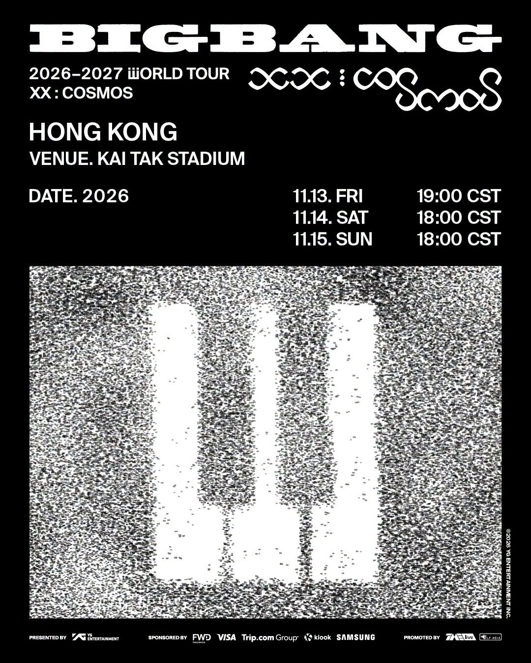 BIGBANG 2026-2027 WORLD TOUR < XX : COSMOS > IN HONG KONG