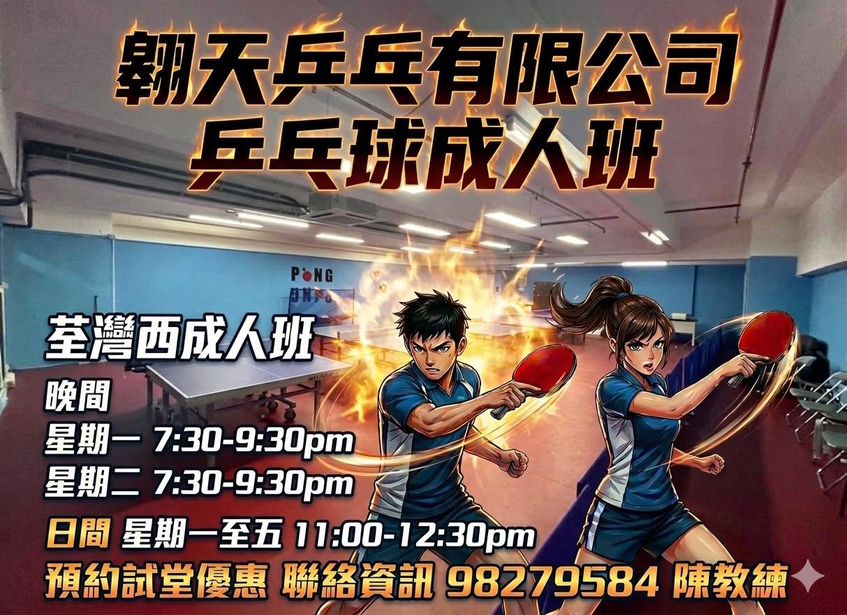 翱天乒乓成人班