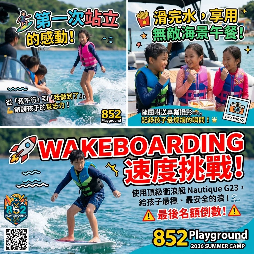 852 Playground 兒童水上特訓營 (滑水/衝浪)