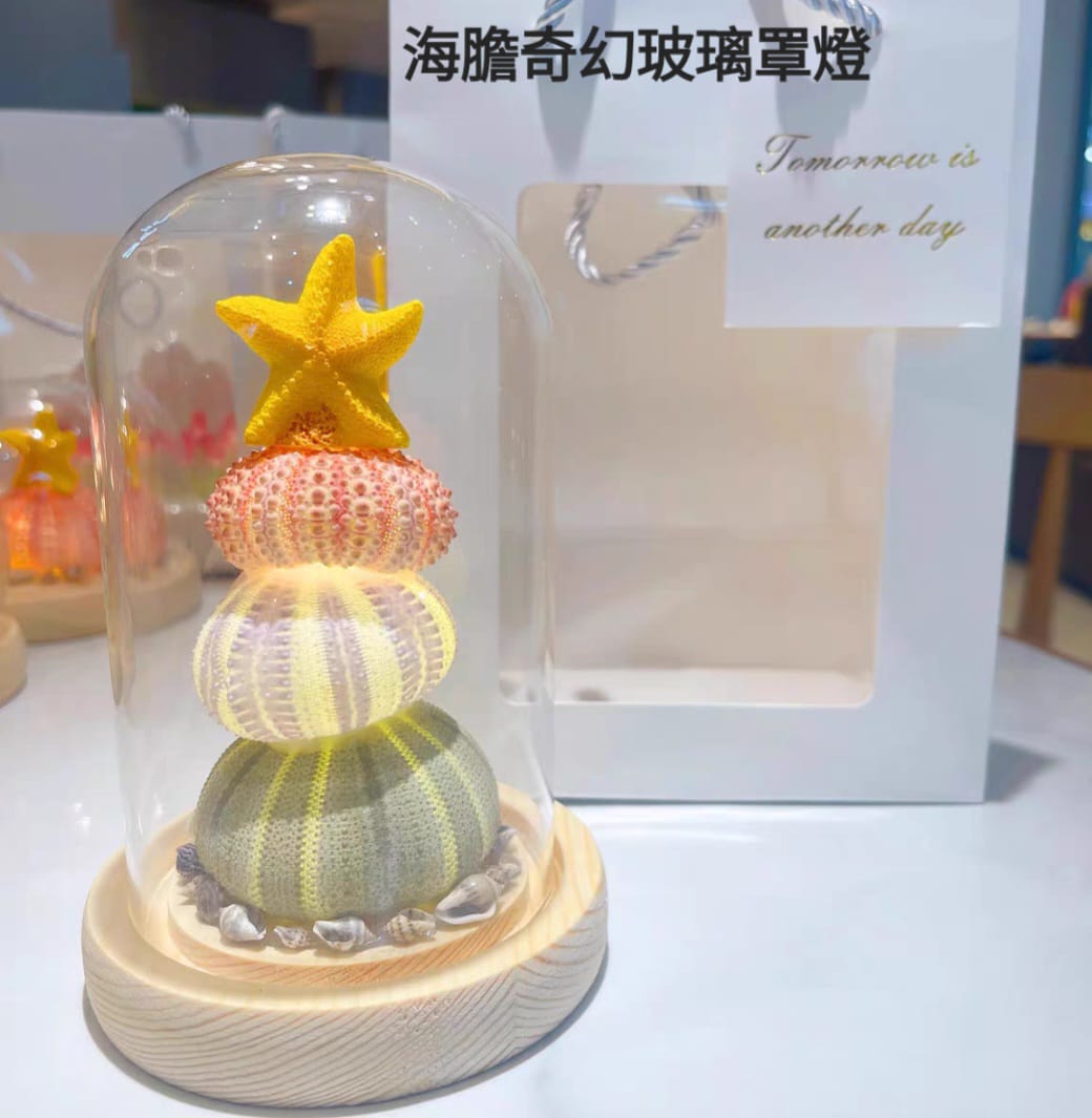 海膽奇幻玻璃燈